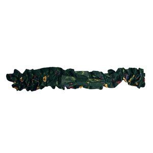 Longaberger Large Basket Garter Emerald Vine Fabric with Bow Dark Green Retired